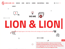 Tablet Screenshot of lionandlion.com